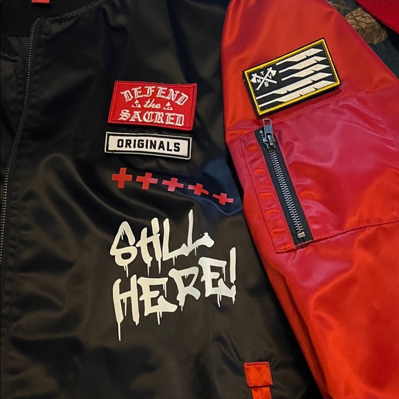 NTVS Bomber jacket Black and Red Jacket XL - Picture 6 of 10